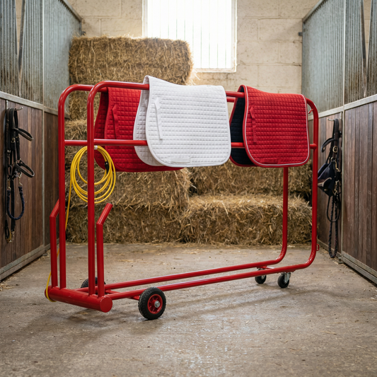 Heated horse rug and boot dryer by Paddock Blade, featuring two bars for efficient drying in a premium design.