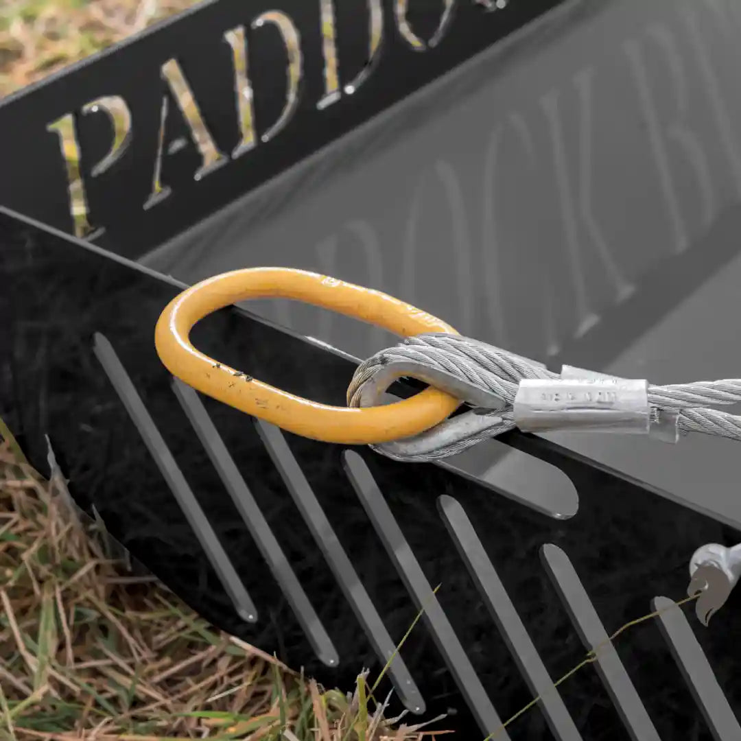 Paddock Blade Magnum black horse paddock cleaner with ergonomic handle and robust design for efficient waste removal.