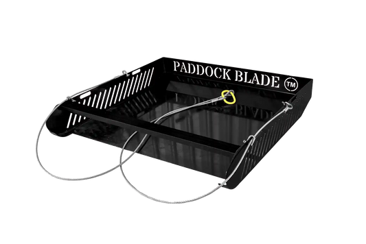 Paddock Blade Magnum black horse paddock cleaner with ergonomic handle and durable design for efficient waste removal.