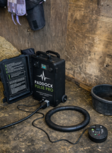 Paddock Pulse Pro Pulse Electro Stimulation Therapy in use in barn setting