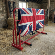 Horse rug drying on Electric Heated Horse Rug & Boot Dryer 