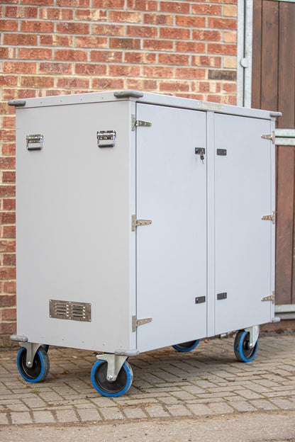 Paddock Blade Deluxe Aluminium Tack Locker in large size, showcasing sturdy construction and ample storage space.